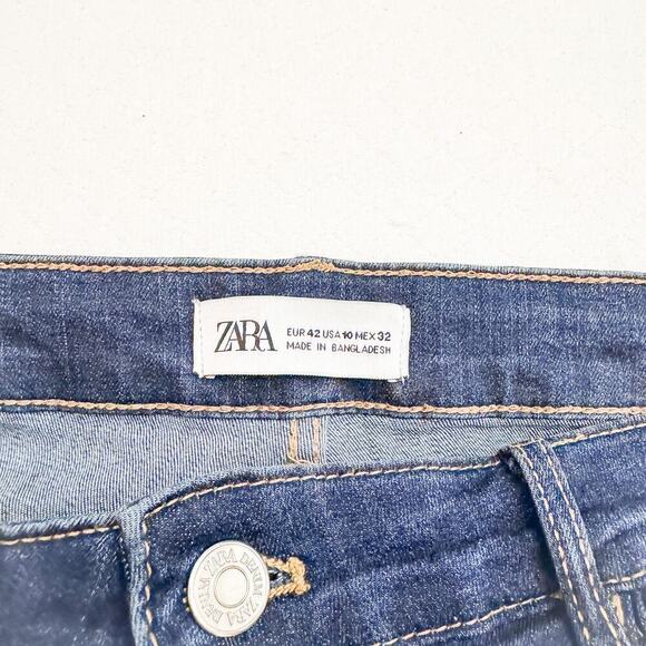 Zara Skinny Dark Wash Stretch Denim Jeans Size 10 - Picture 3 of 8
